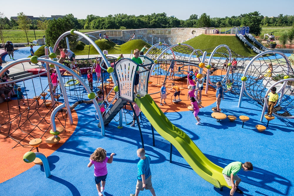 kids playing on playground at Summit Park