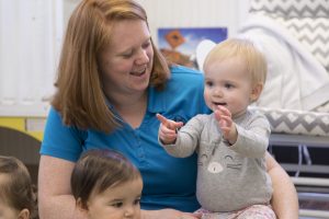 daycare preschool teacher with toddlers