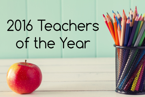 2016 Teacher of the Year graphic
