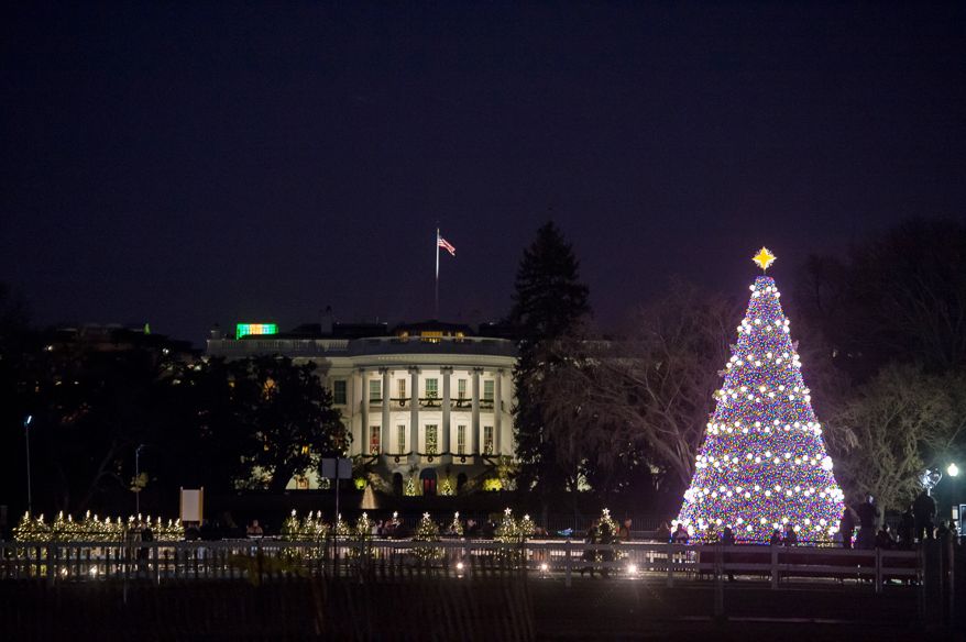 White House at Christmas time