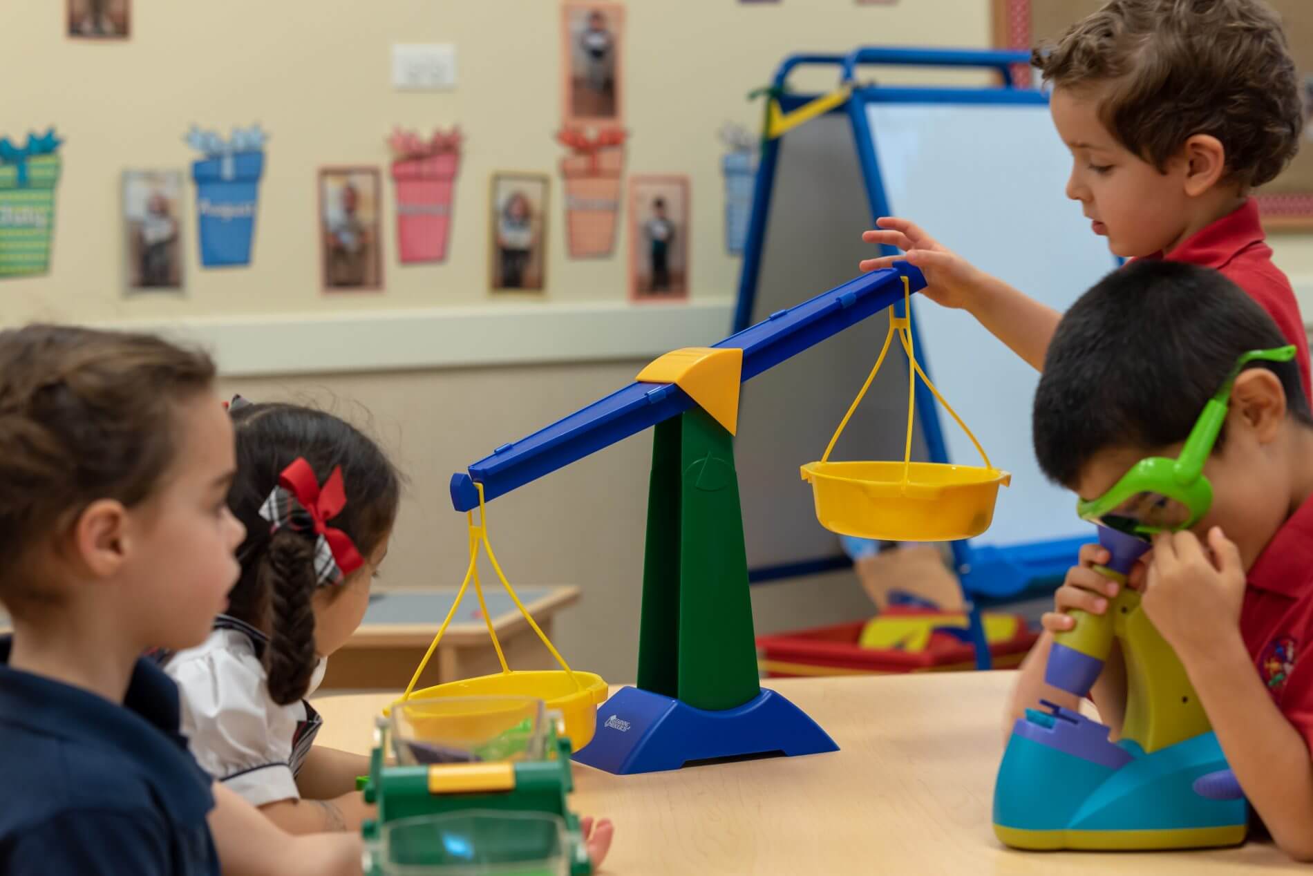 preschoolers playing with educational toys