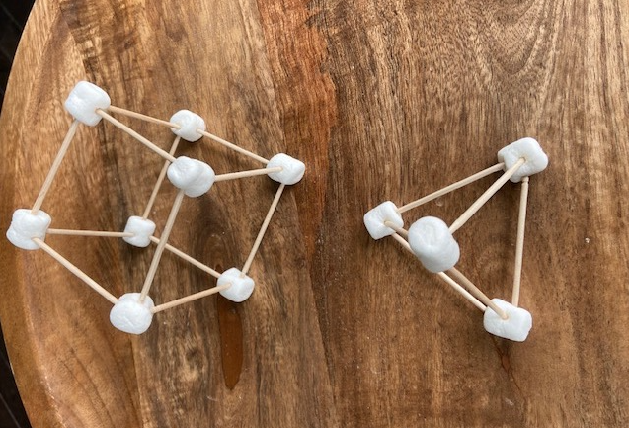 3d shapes made with toothpicks and marshmallows