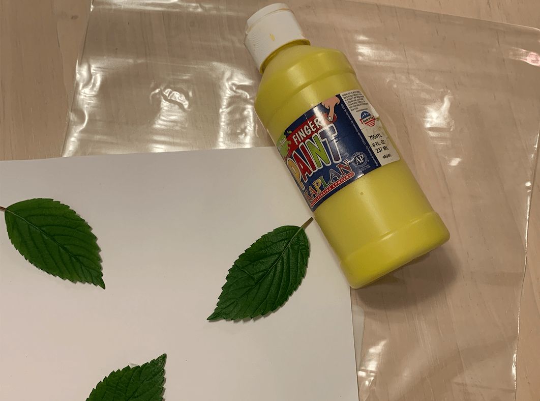sensory art leaves activity