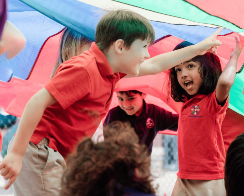 preschoolers having fun