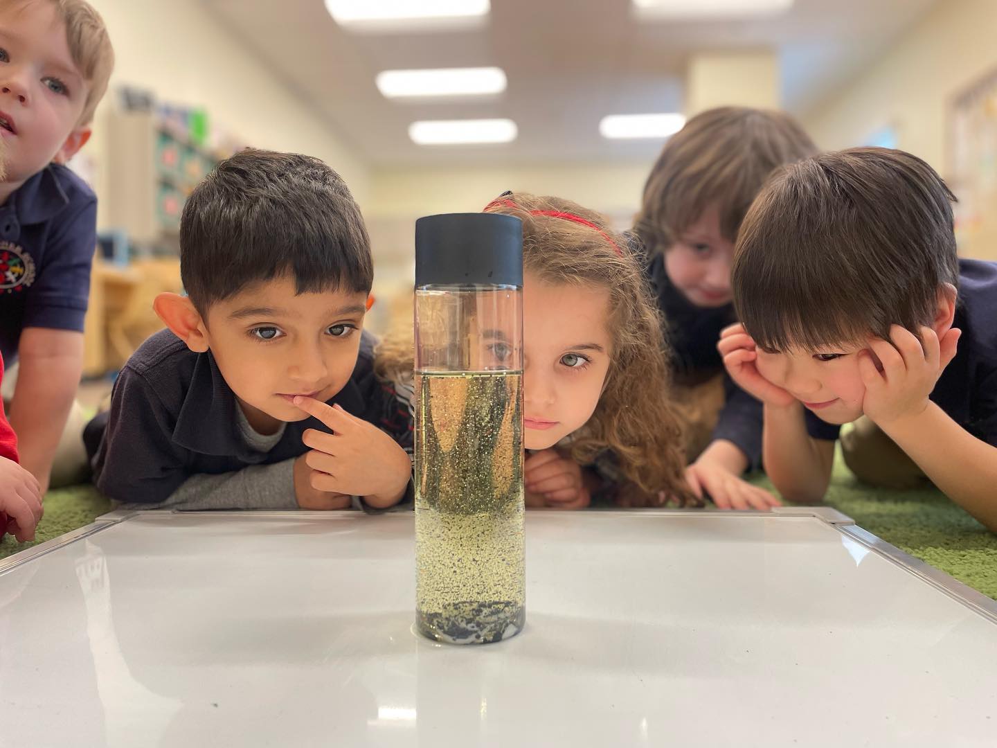 students working together on a class project
