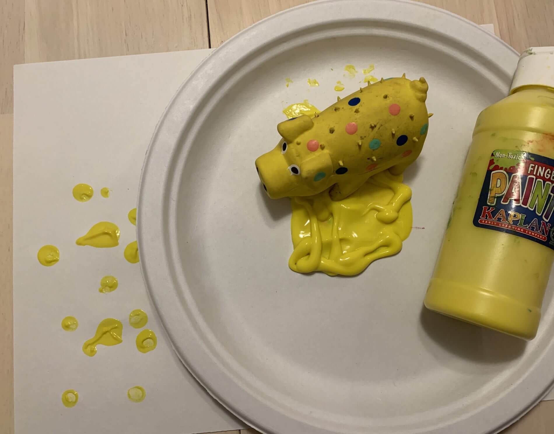 animal tracks painting activity for preschoolers