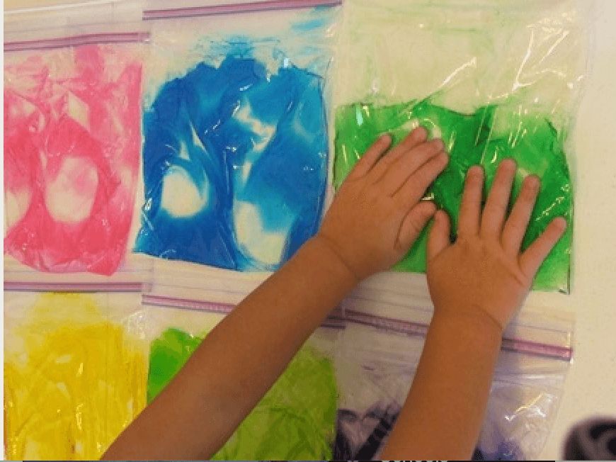 preschool ziploc painting craft