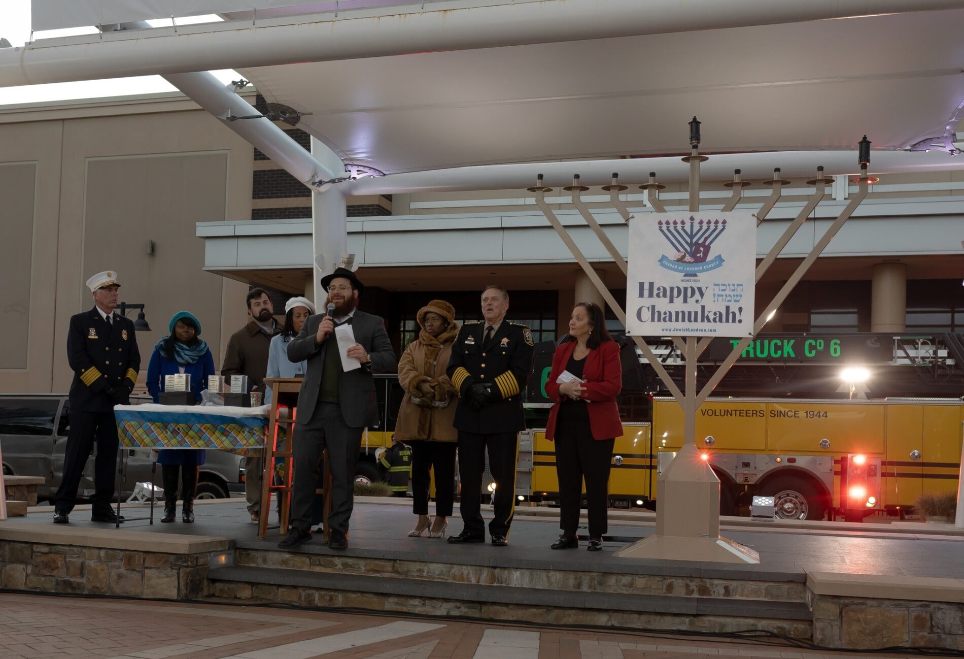 Community Menorah Lighting ceremony in Loudon County