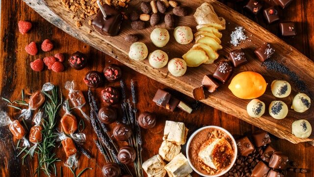 an array of chocolates from Katherine Anne Confections