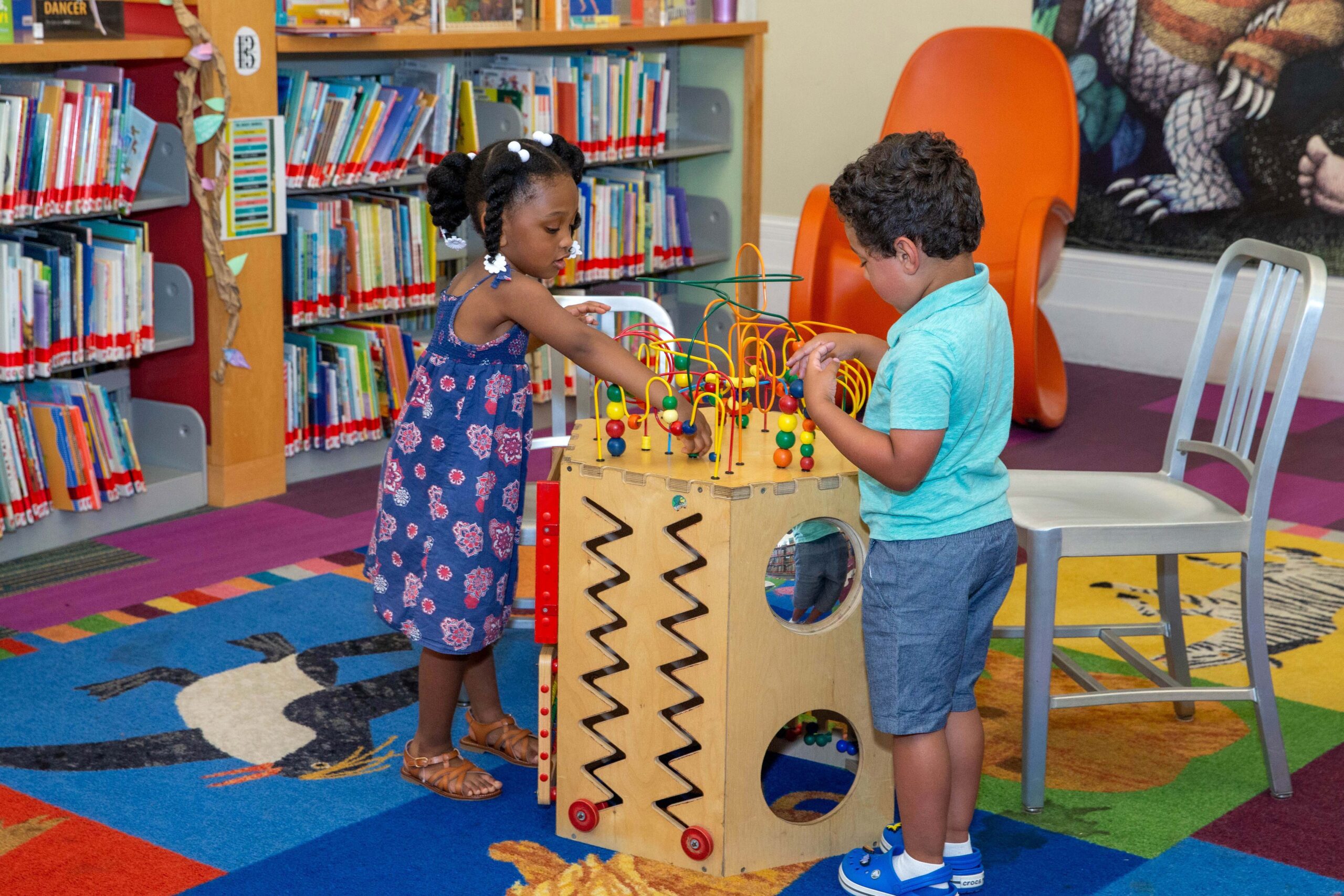 kids playing at Louisville Free Public Library