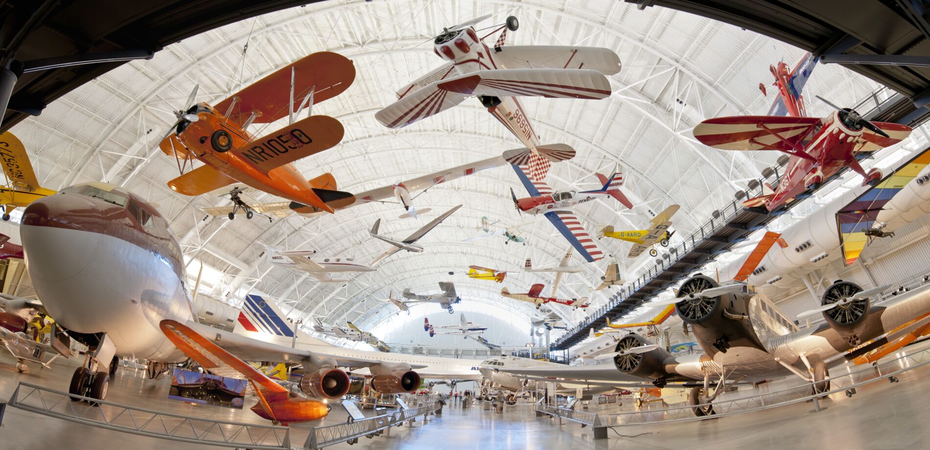 airplanes on display at the National Air and Space Museum