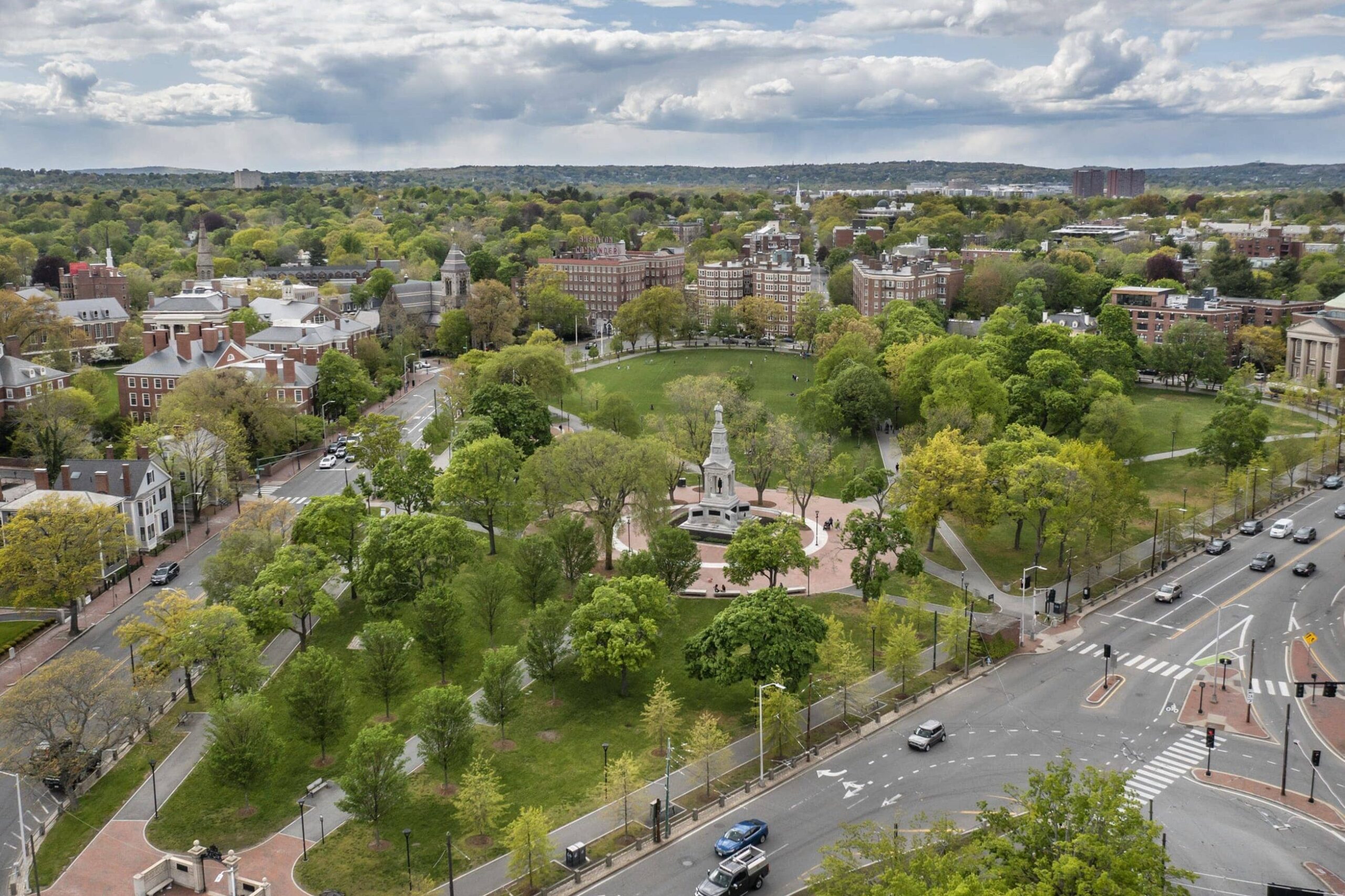 cambridge common aerial view
