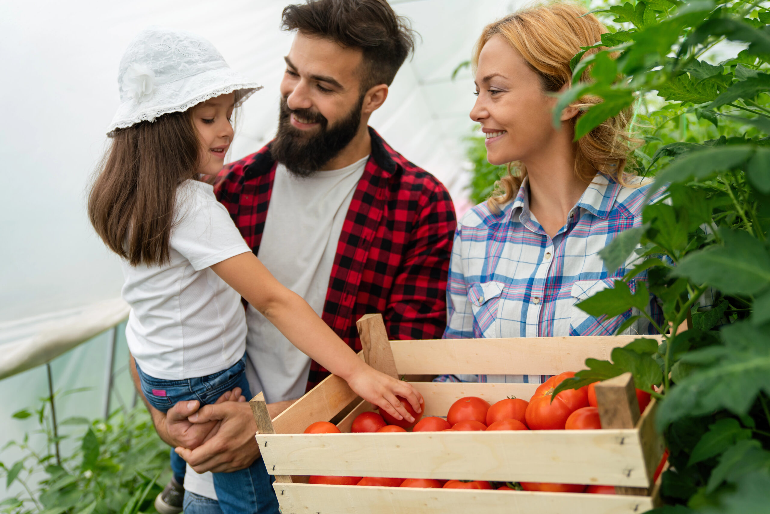 family at farm