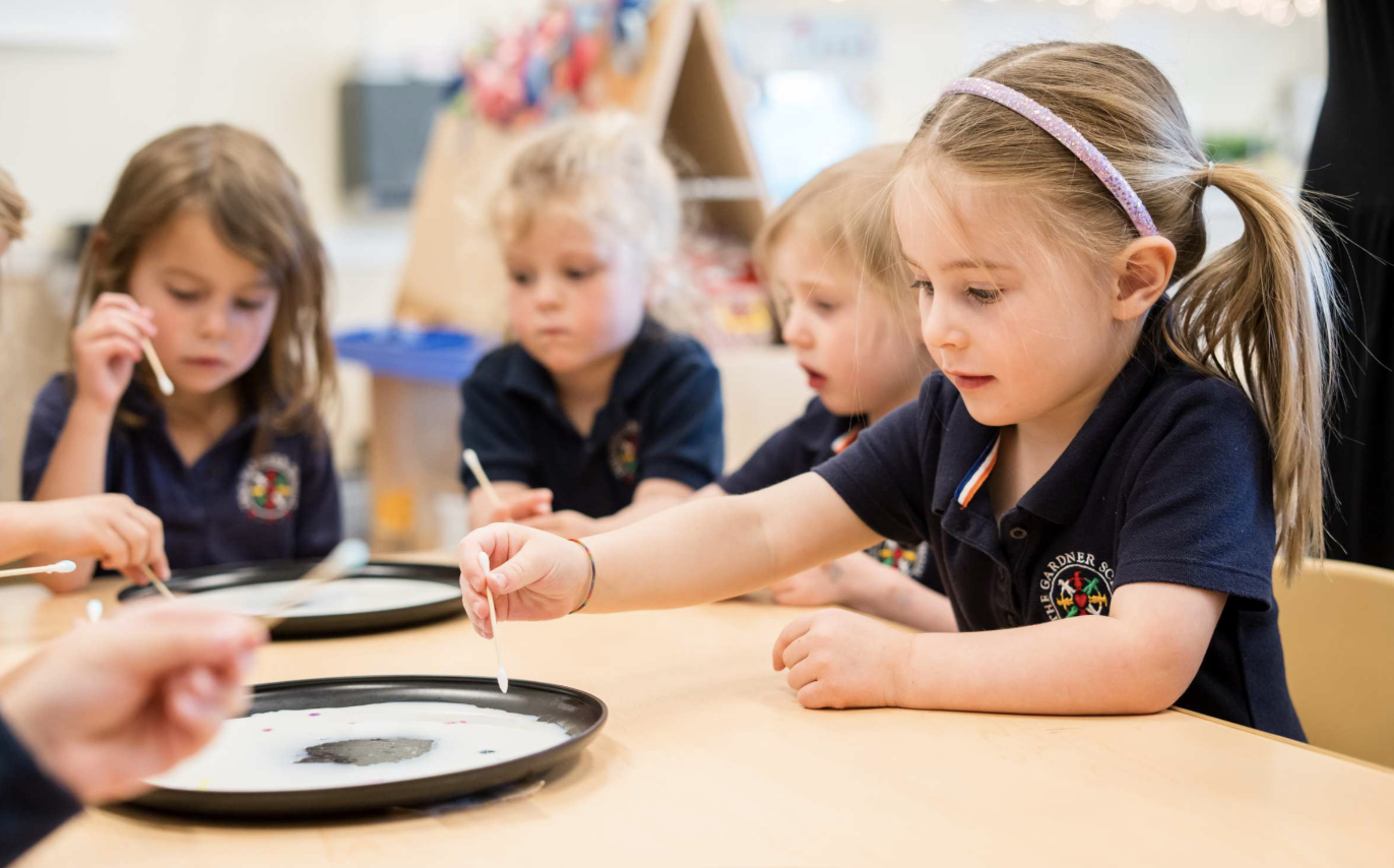 Children doing science experiment